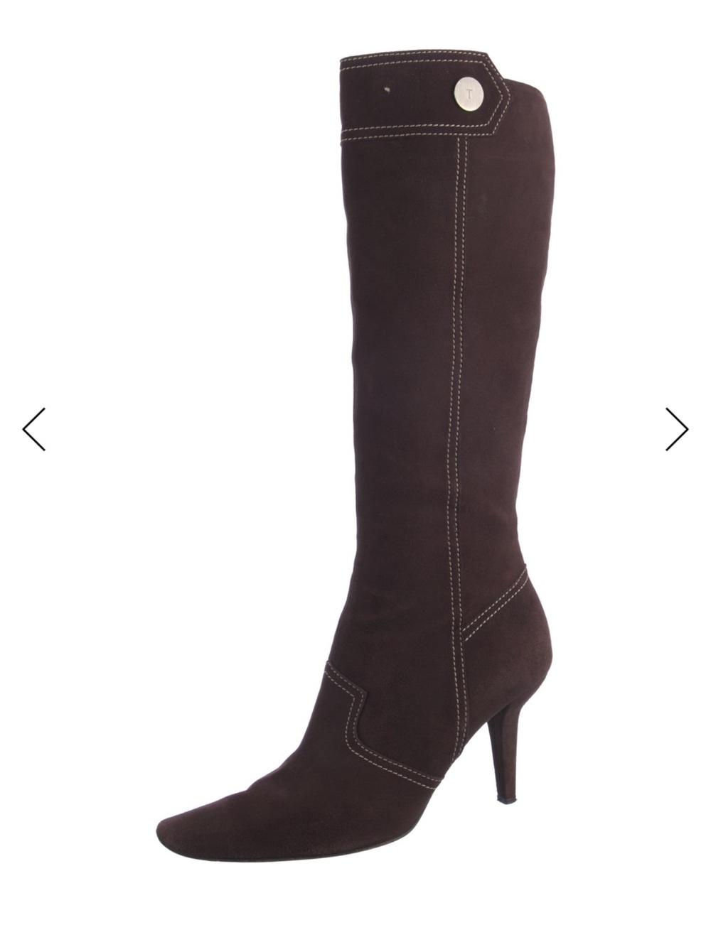 Tod's Dark Brown Suede Knee Height Boot